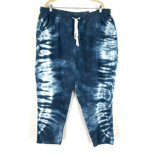 Lane Bryant Livi Sweatpants Blue Tie Dye Size 26/28 NWT